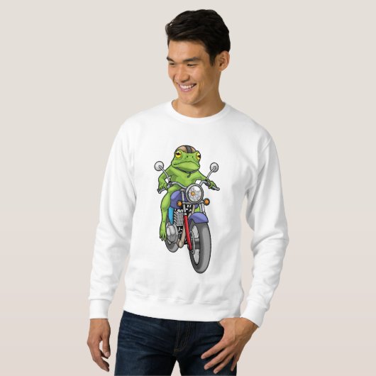 Sweatshirt Motocyclette grenouille (Devant entier)