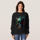 Sweatshirt Motoholic aquarelle (Devant entier)