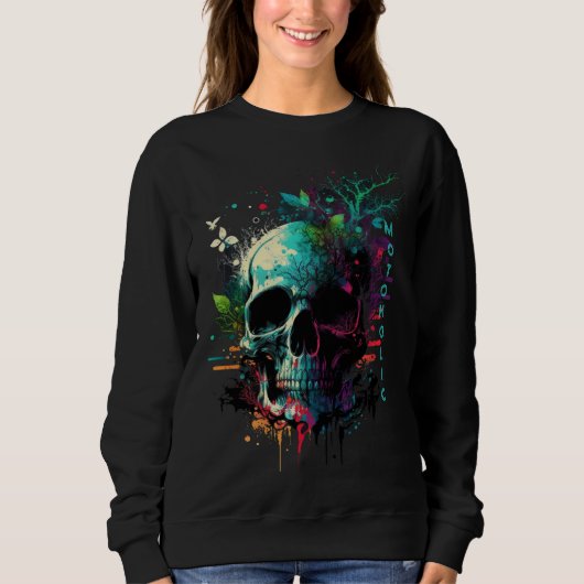 Sweatshirt Motoholic aquarelle (Devant)