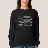 Sweatshirt Motorcycle American Flag (Devant)