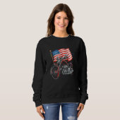 Sweatshirt Motorcycle Moker America Drapeau Patriotique Grung (Devant entier)