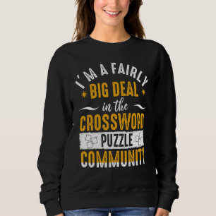 Sweatshirt Mots croisés Gros lot Casse-tête de retraite Joue