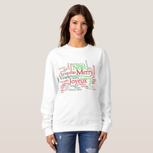 Sweatshirt Mots de Noël (Devant entier)
