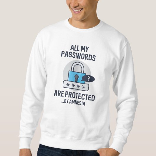 Sweatshirt Mots de passe d'amnésie (Devant)