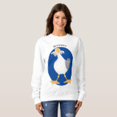 Sweatshirt Mouette drôle avec frites dessin animé (Devant entier)