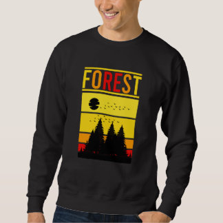 Sweatshirt Mountain and Forest Scene Silhouette 48