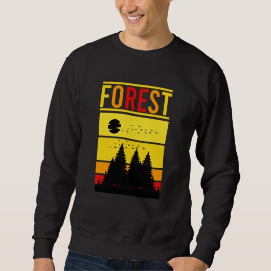 Sweatshirt Mountain and Forest Scene Silhouette  48 (Devant)