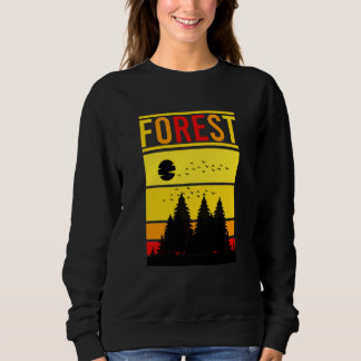 Sweatshirt Mountain and Forest Scene Silhouette 48