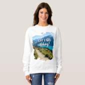 Sweatshirt Mountain Lake Let's Go Randonnée (Devant entier)