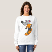 Sweatshirt Mouse as Snowboarder (Devant entier)