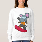 Sweatshirt Mouse as Snowboarder (Devant)