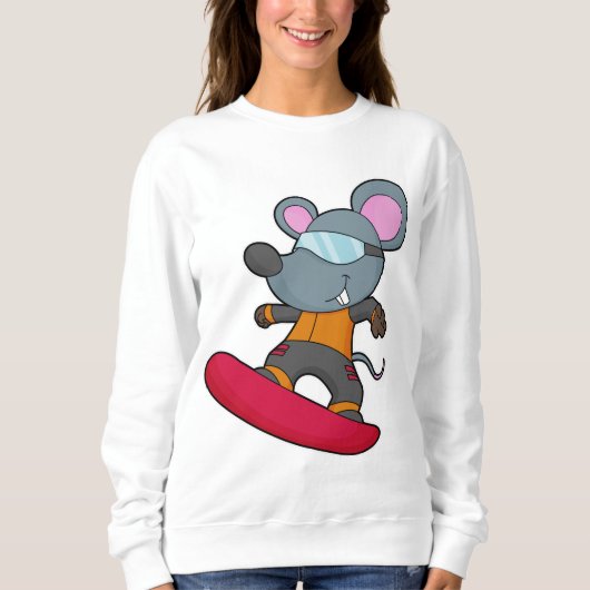 Sweatshirt Mouse as Snowboarder (Devant)