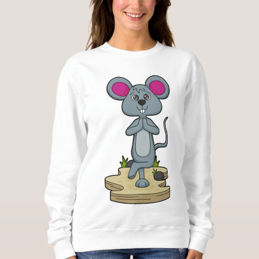 Sweatshirt Mouse at yoga (Devant)