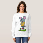 Sweatshirt Mouse with Coffee cup (Devant entier)