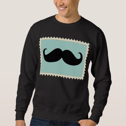 Sweatshirt Moustache noire drôle 2 (Devant)