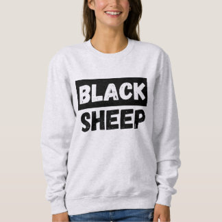Sweatshirt Mouton Noir Typographie Audacieuse Entourage Art