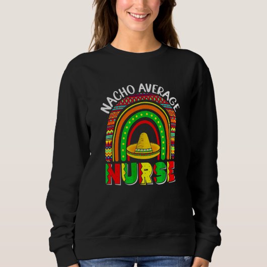 Sweatshirt Moyenne Infirmière Mexicaine Fiesta Mexicaine (Devant)