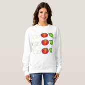Sweatshirt Mozzarella Tomato Basil Alimentation italienne Vie (Devant entier)