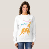 Sweatshirt Mr. Deer Graphic – Rustic Woodland Style (Devant entier)