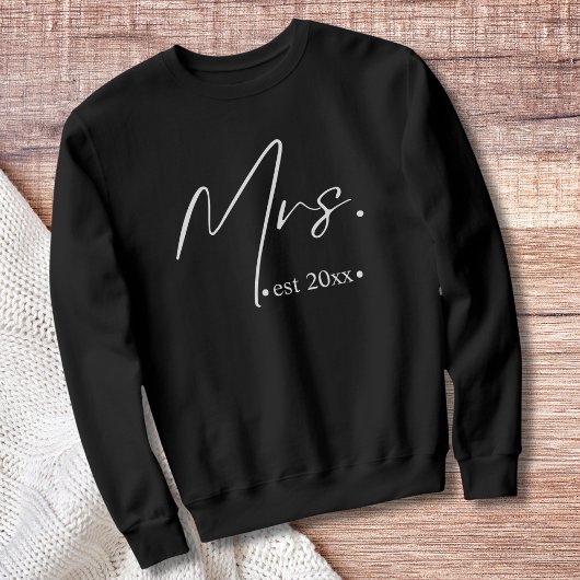 Sweatshirt Mrs established Newlywed or Engagement 