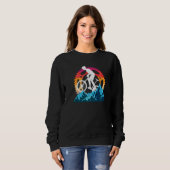 Sweatshirt Mtb Mountain Vélo Gear Sunset Retro (Devant entier)