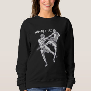 Sweatshirt Muay Thai Boxing Mixte Arts Martiaux Vintage