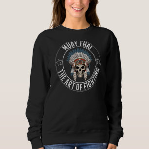 Sweatshirt Muay Thai De Combattre Skeleton War Bonnet