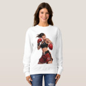 Sweatshirt Muay Thai Kickboxing Martial Arts (Devant entier)