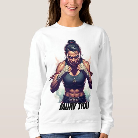 Sweatshirt Muay Thai Kickboxing Martial Arts (Devant)