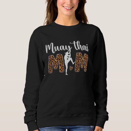 Sweatshirt Muay Thai Maman D'Un Léopard Muay Thai Fighter (Devant)