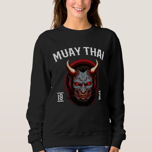 Sweatshirt Muay Thai Oni Warrior Fight Team  3 (Devant)