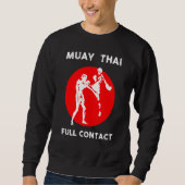 Sweatshirt Muay Thai  Retro Kickboxing Boxing (Devant)