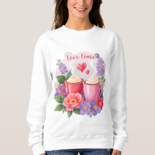 Sweatshirt Mugs de la Saint-Valentin mignons au cacao avec de
