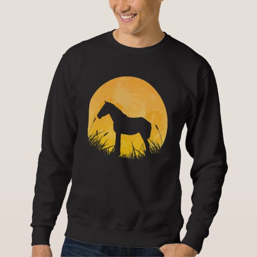 Sweatshirt Mule Easy Halloween tenue Cheval d'âne Moon Costu (Devant)
