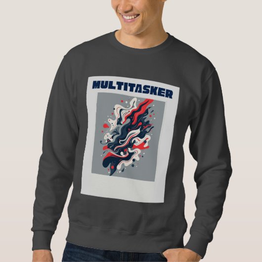 Sweatshirt Multitasker - T-Shirt Art abstrait fluide rétro (Devant)