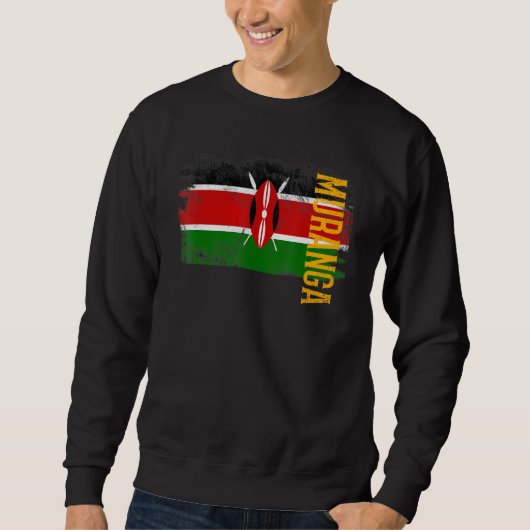 Sweatshirt Muranga Kenya Drapeau Pour Kenyans Hommes Femmes E (Devant)