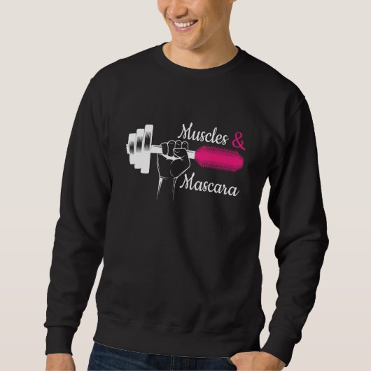Sweatshirt Muscle & Mascara Eyelashes Lipstick Gros Gif (Devant)