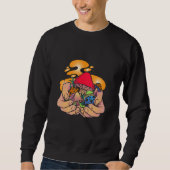 Sweatshirt mushroom mix hands lover (Devant)