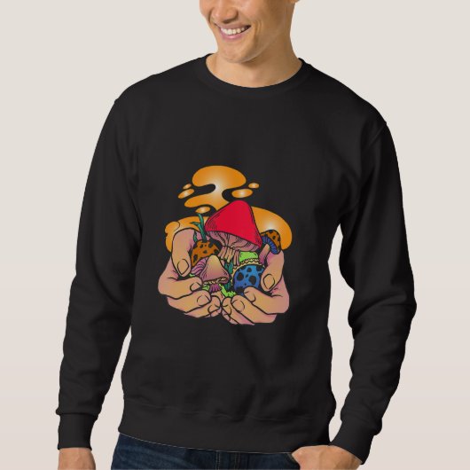 Sweatshirt mushroom mix hands lover (Devant)
