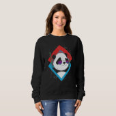 Sweatshirt Music Equalizer DJ Rave Party Musican Panda (Devant entier)