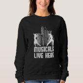 Sweatshirt Musicals Lives Here  White (Devant)