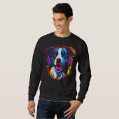 Sweatshirt Musique de DJ de chien Border Collie (Devant entier)