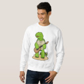 Sweatshirt Musique de guitare musicienne de tortue (Devant entier)