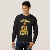 Sweatshirt Musique Électronique Jésus Raves Edm (Devant entier)