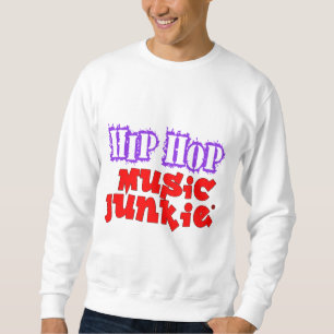 Sweatshirt Musique Hip hop Junkie Purple Red Logo