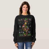Sweatshirt Musique Note Noël Sweater laide enseignant de musi (Devant entier)