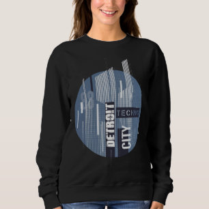 Sweatshirt Musique Techno de Détroit 88 Techno House Rétro Or