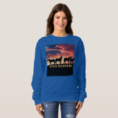 Sweatshirt Mustangs sauvages à l'horizon (Devant entier)