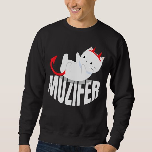 Sweatshirt Muzifer I Chat Kitten Lucifer Devil Little Devil L (Devant)