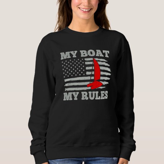 Sweatshirt My Boat My Rules Catamaran Captain (Devant)